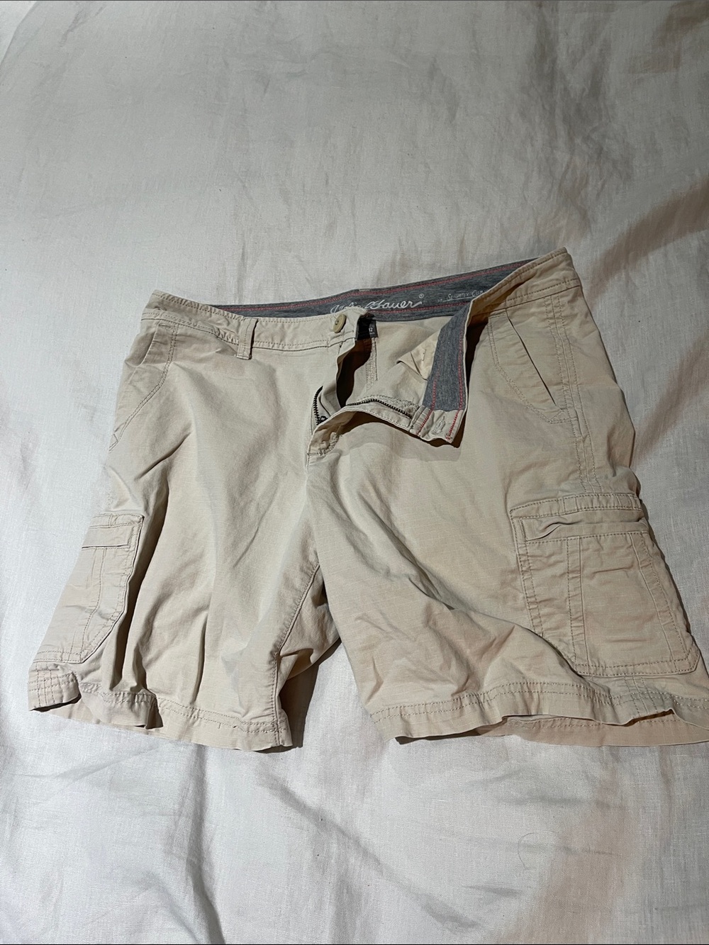 Eddie Bauer Tan Cargo Shorts - Classic Utility Style
